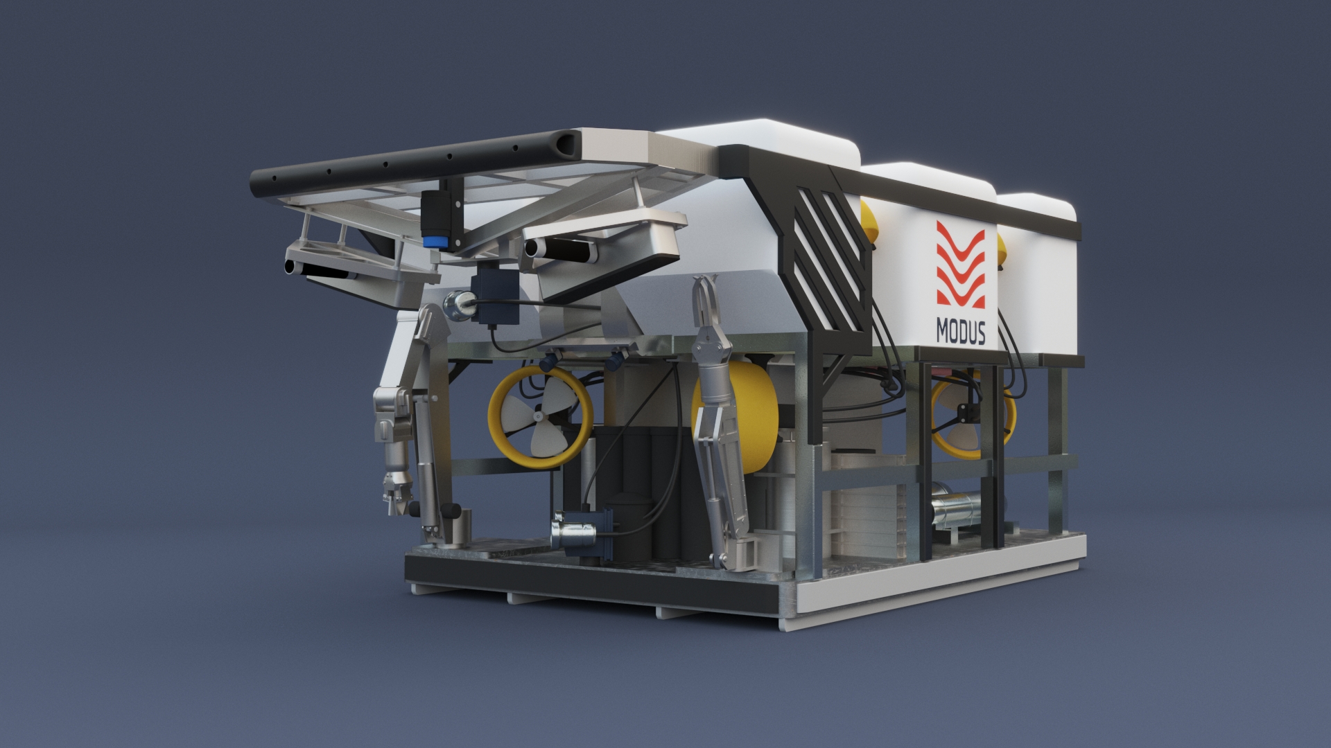 This was part of a project for an underwater cable connection. The project included the modeling of the ROV and the making of an explainer video.