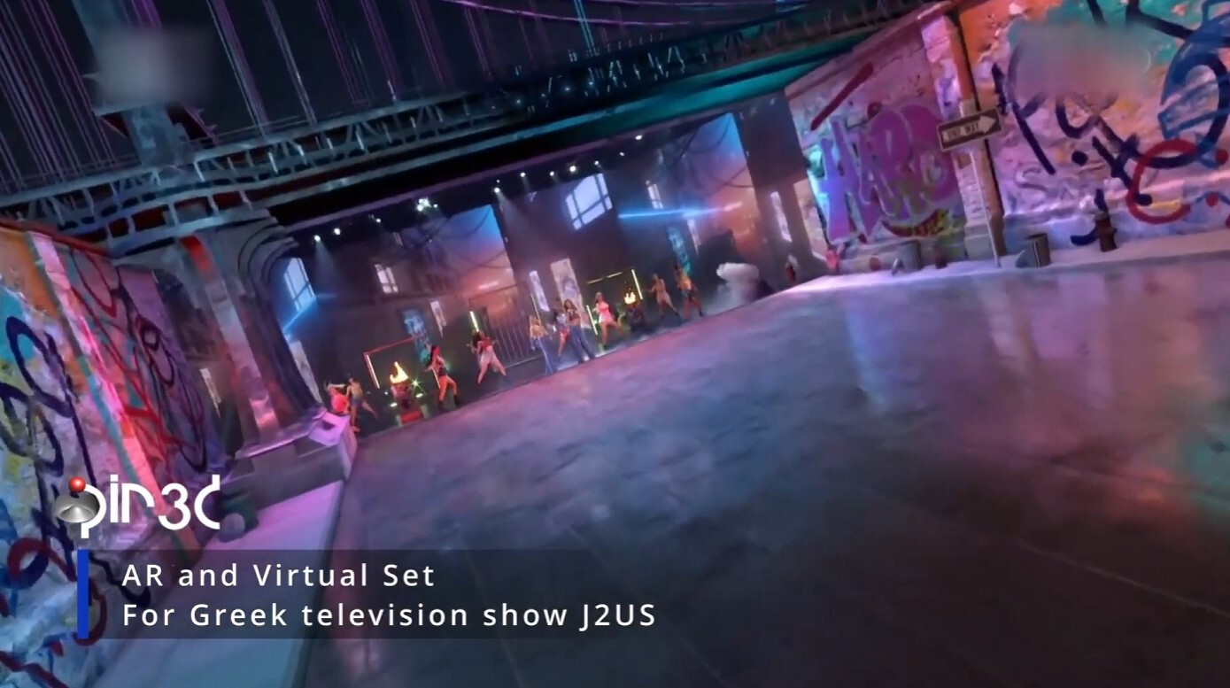 AR and Virtual Set for Greek Show J2us
